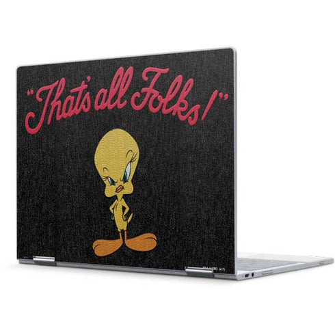 Looney Tunes Tweety Bird Thats All Folks Pixelbook Skin